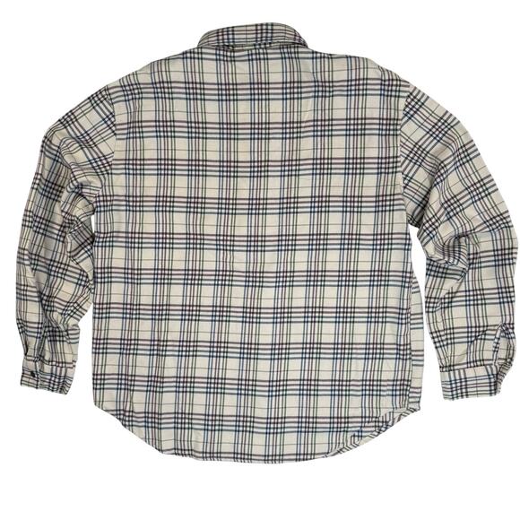 Y2K Teddi Plaid Flannel Button Shirt Women’s M Roll Tab Embroidered Collar - Picture 3 of 8